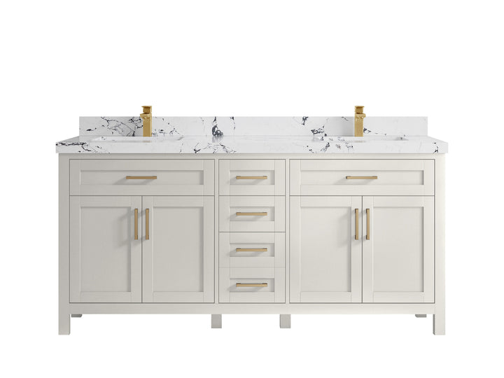 Cambridge 72 in. W x 22 in. D Double Sink Bathroom Vanity - photo 41