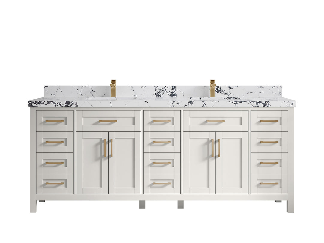 Cambridge 84 in. W x 22 in. D Double Sink Bathroom Vanity