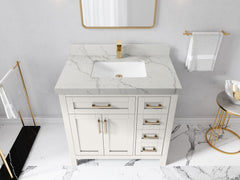 Cambridge 36 in. W x 22 in. D Single Center Sink Bathroom Vanity - photo 26