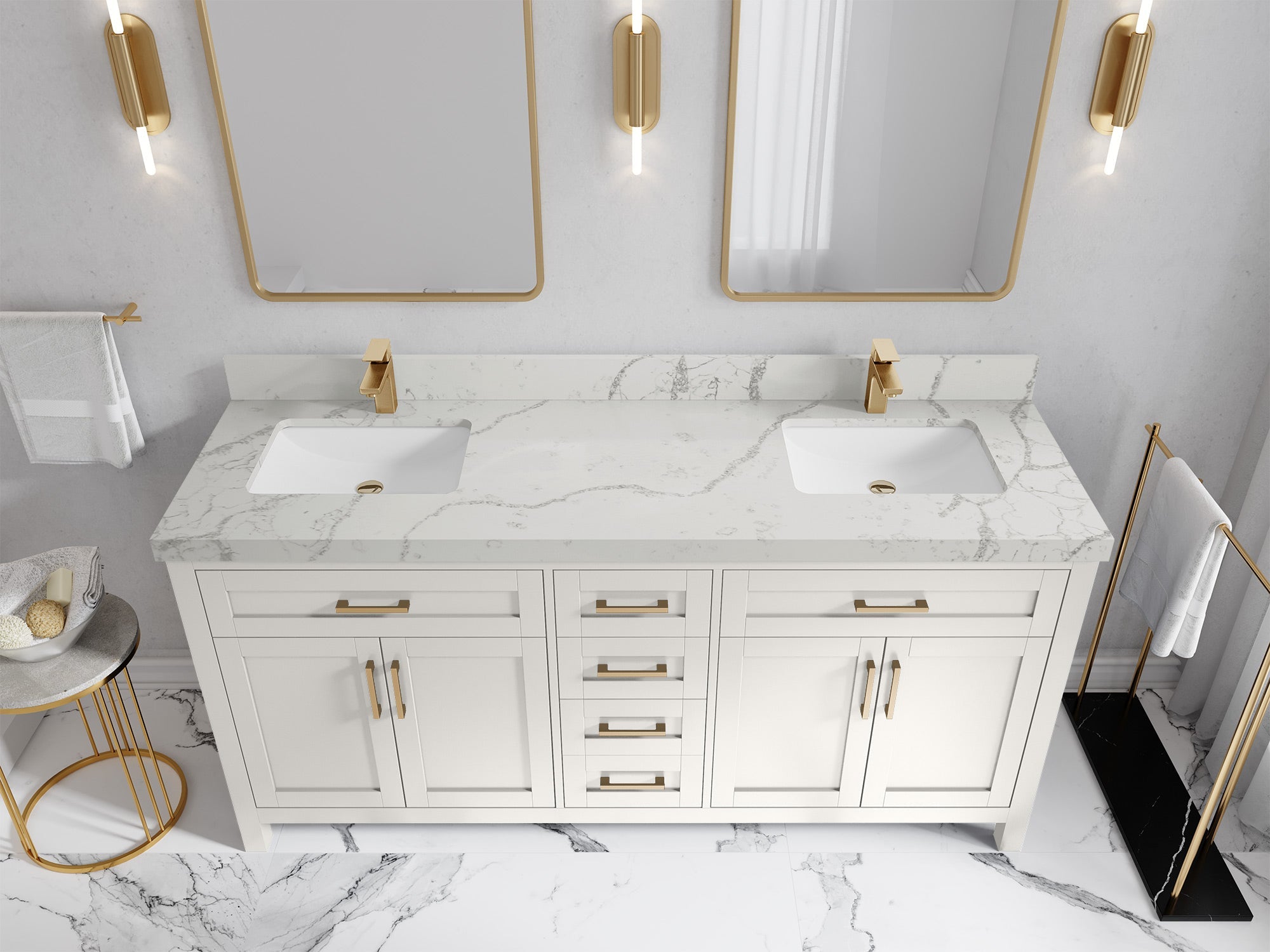 Cambridge 72 in. W x 22 in. D Double Sink Bathroom Vanity