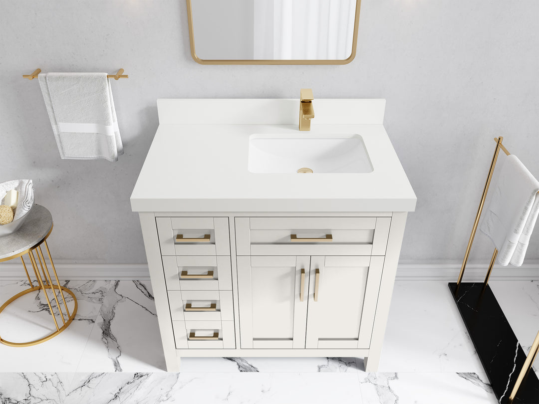 Cambridge 36 in. W x 22 in. D Right Offset Sink Bathroom Vanity