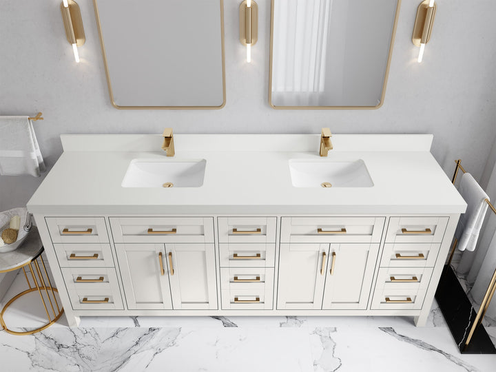 Cambridge 84 in. W x 22 in. D Double Sink Bathroom Vanity - photo 30
