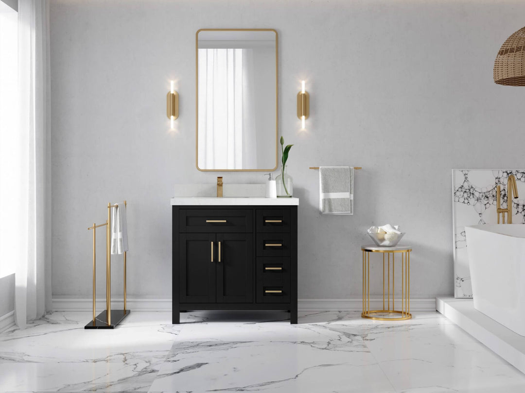 Cambridge 36 in. W x 22 in. D Left Offset Sink Bathroom Vanity
