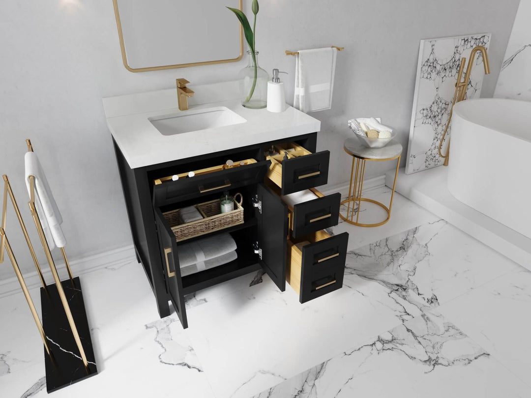 Cambridge 36 in. W x 22 in. D Left Offset Sink Bathroom Vanity