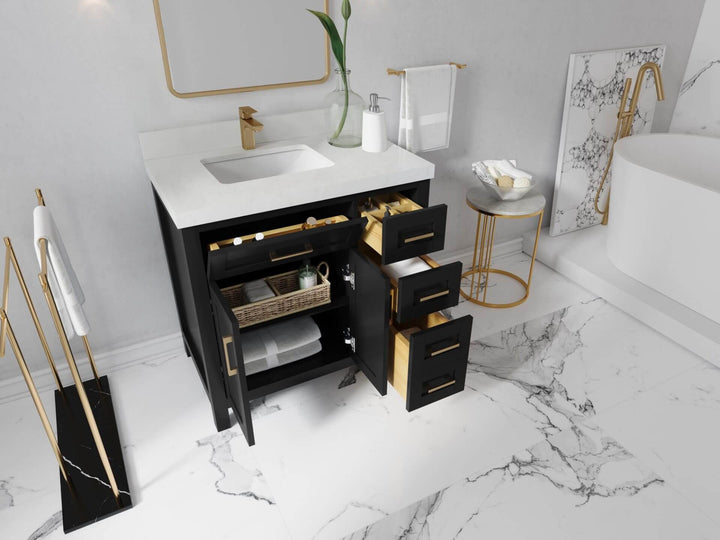 Cambridge 36 in. W x 22 in. D Left Offset Sink Bathroom Vanity - photo 3