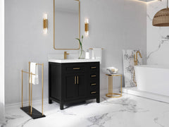 Cambridge 36 in. W x 22 in. D Left Offset Sink Bathroom Vanity - photo 2