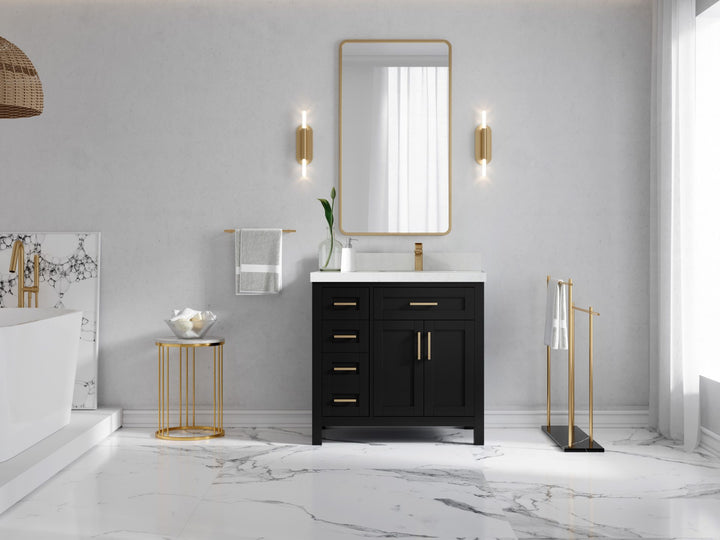 Cambridge 36 in. W x 22 in. D Right Offset Sink Bathroom Vanity - photo 4