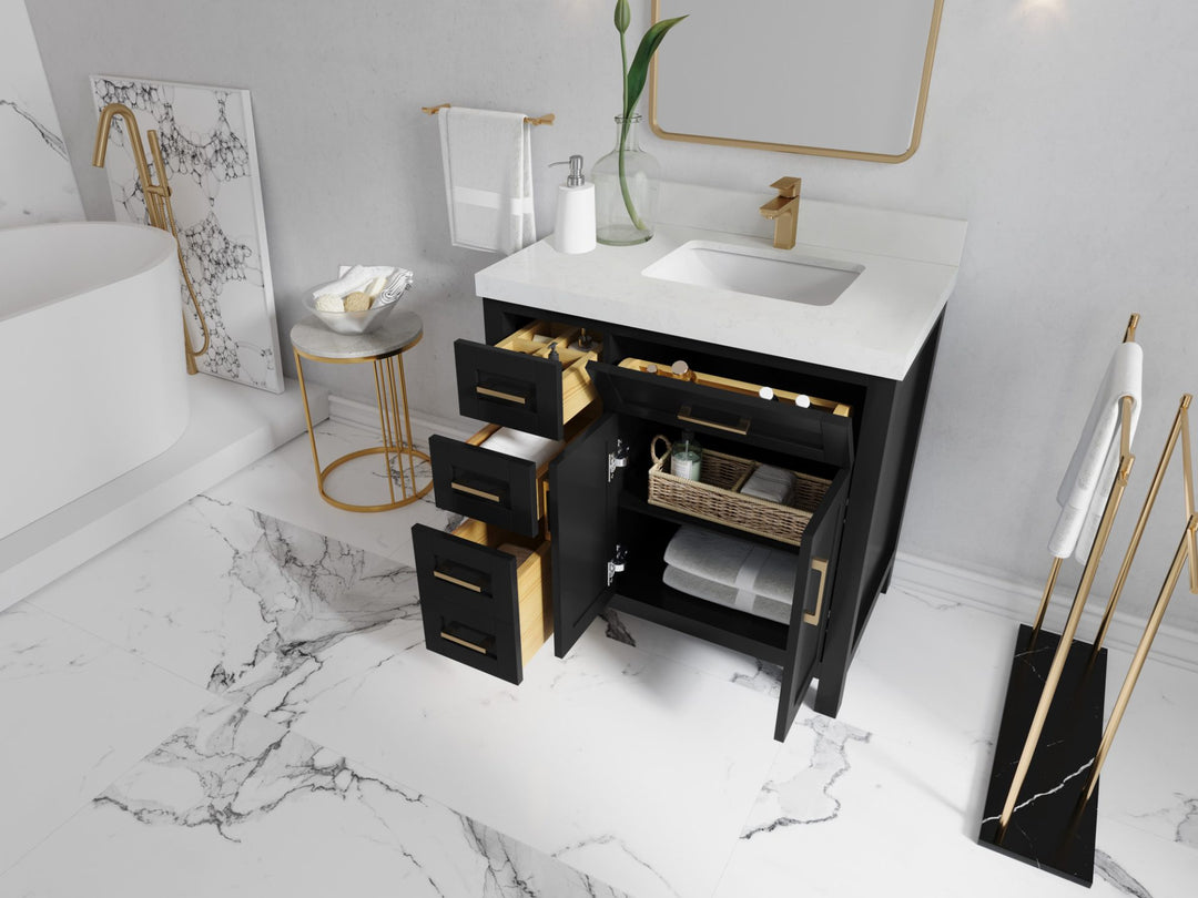 Cambridge 36 in. W x 22 in. D Right Offset Sink Bathroom Vanity