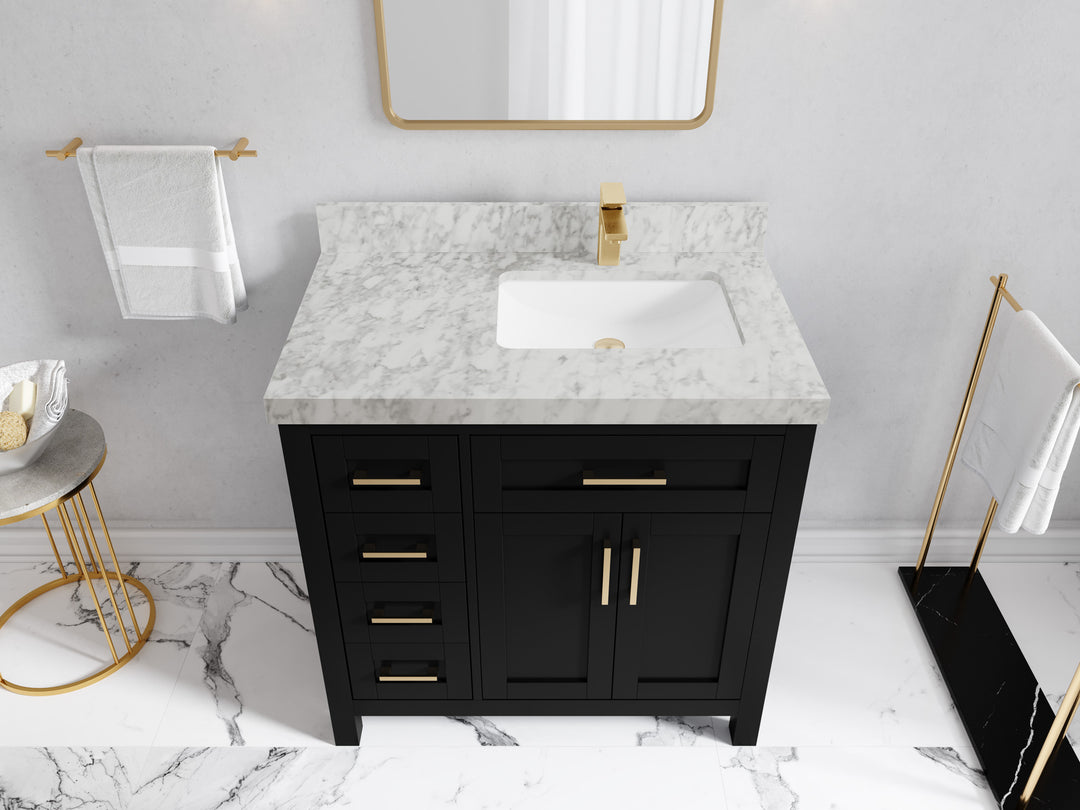 Cambridge 36 in. W x 22 in. D Right Offset Sink Bathroom Vanity