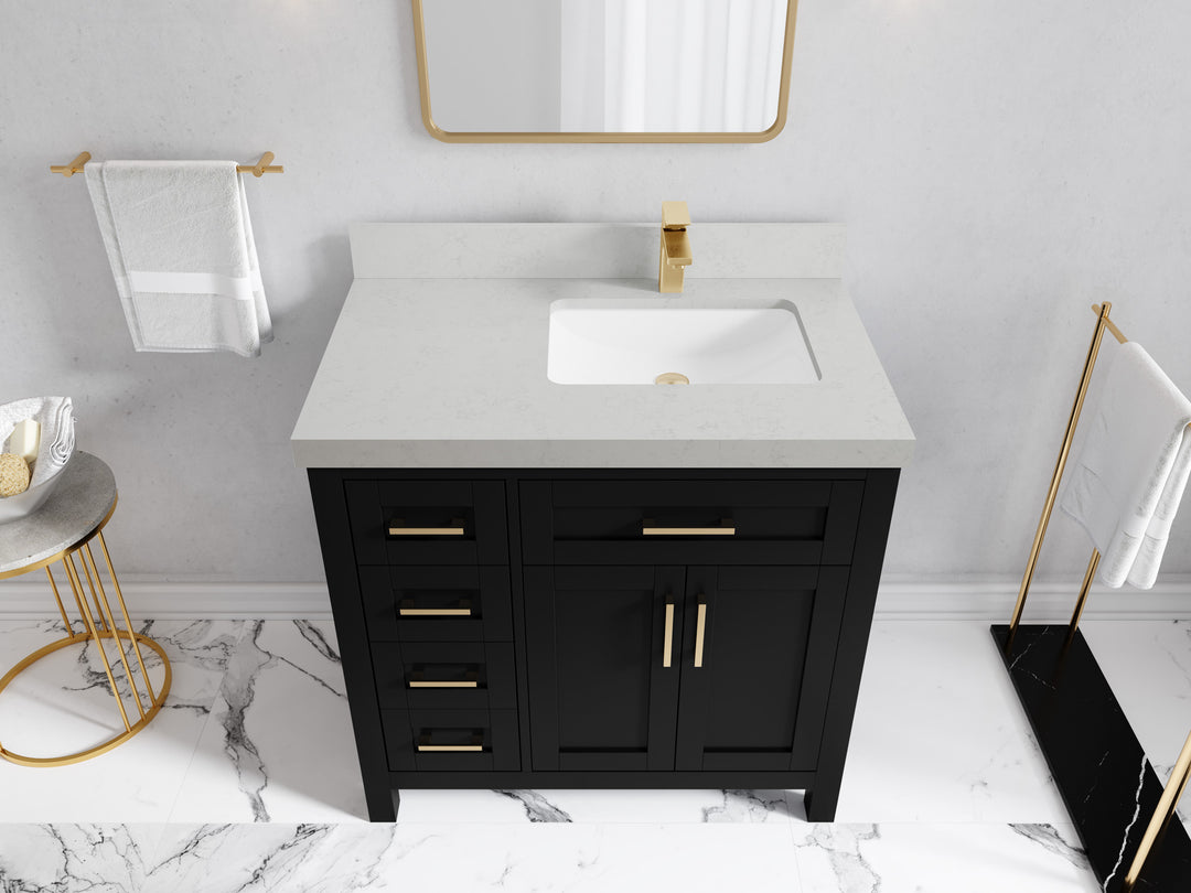 Cambridge 36 in. W x 22 in. D Right Offset Sink Bathroom Vanity