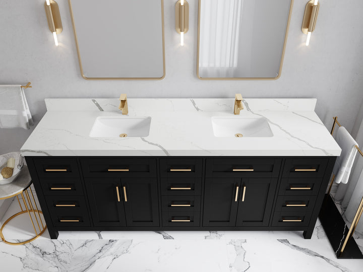 Cambridge 84 in. W x 22 in. D Double Sink Bathroom Vanity - photo 21