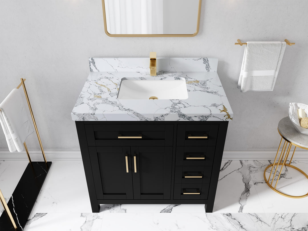 Cambridge 36 in. W x 22 in. D Single Center Sink Bathroom Vanity