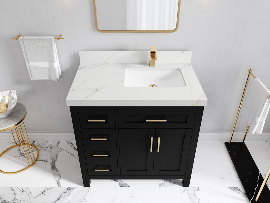 Cambridge 36 in. W x 22 in. D Right Offset Sink Bathroom Vanity
