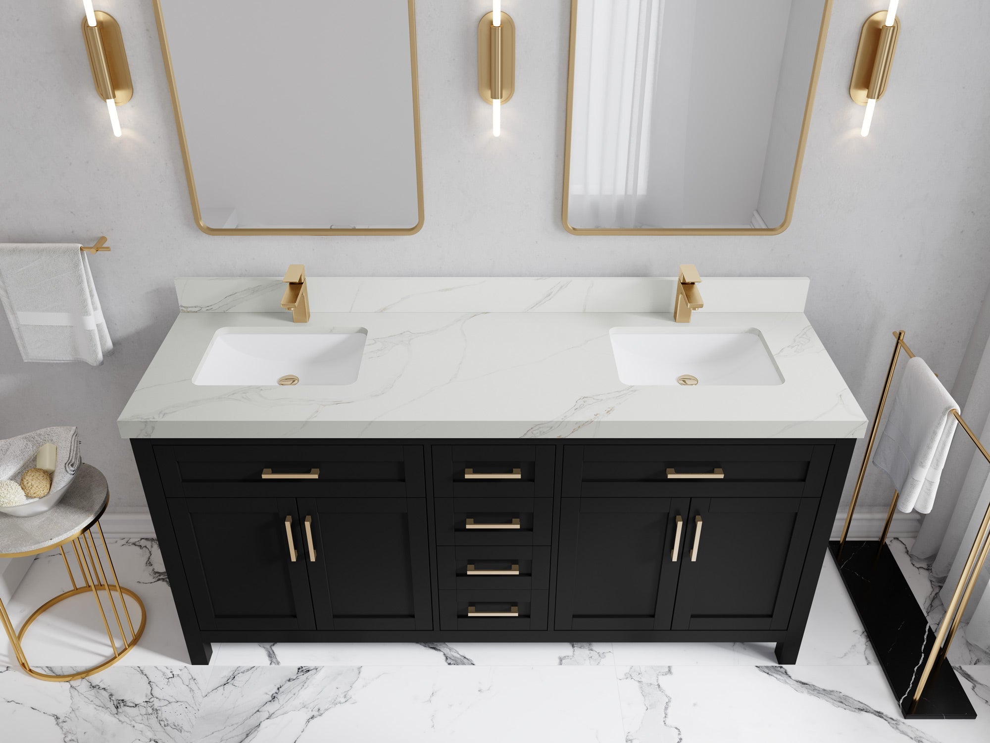 Cambridge 72 in. W x 22 in. D Double Sink Bathroom Vanity