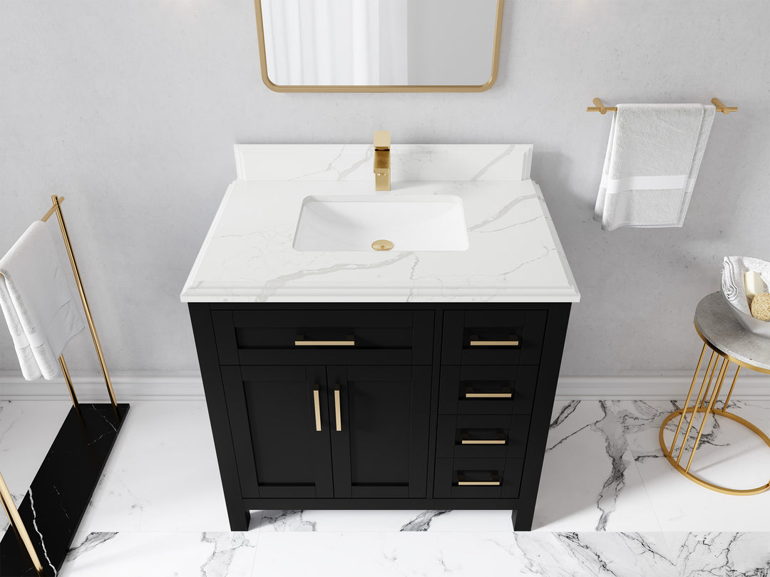 Cambridge 36 in. W x 22 in. D Single Center Sink Bathroom Vanity