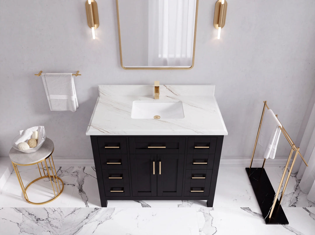 Cambridge 42 in. W x 22 in. D Single Sink Bathroom Vanity | 
              
                Black
                
                  
             - CAM_BLK_WHQZ_42 - photo №48