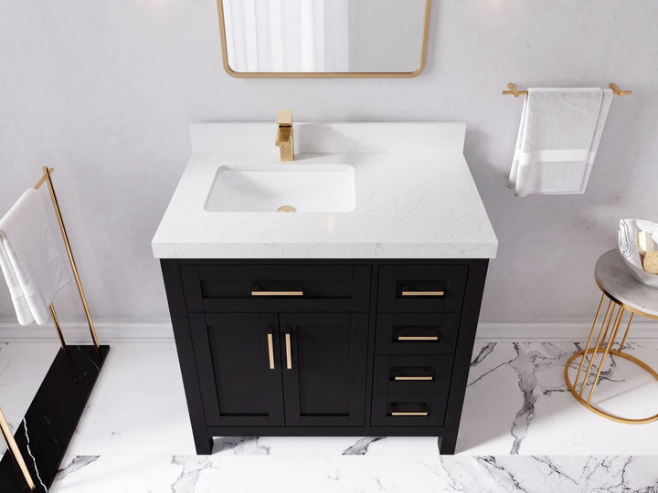 Cambridge 36 in. W x 22 in. D Left Offset Sink Bathroom Vanity - photo 46