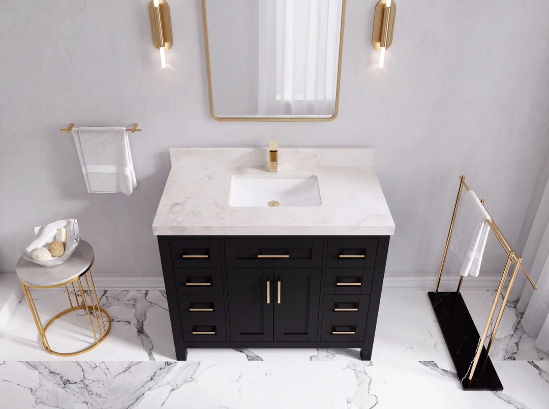 Cambridge 42 in. W x 22 in. D Single Sink Bathroom Vanity | 
              
                Black
                
                  
             - CAM_BLK_WHQZ_42 - photo №46