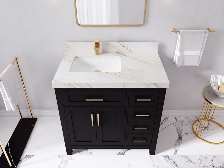 Cambridge 36 in. W x 22 in. D Left Offset Sink Bathroom Vanity - photo 48