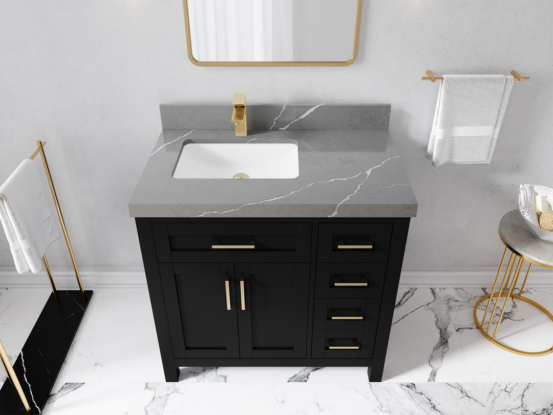 Cambridge 36 in. W x 22 in. D Left Offset Sink Bathroom Vanity