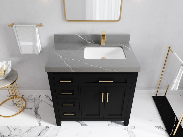 Cambridge 36 in. W x 22 in. D Right Offset Sink Bathroom Vanity - photo 42