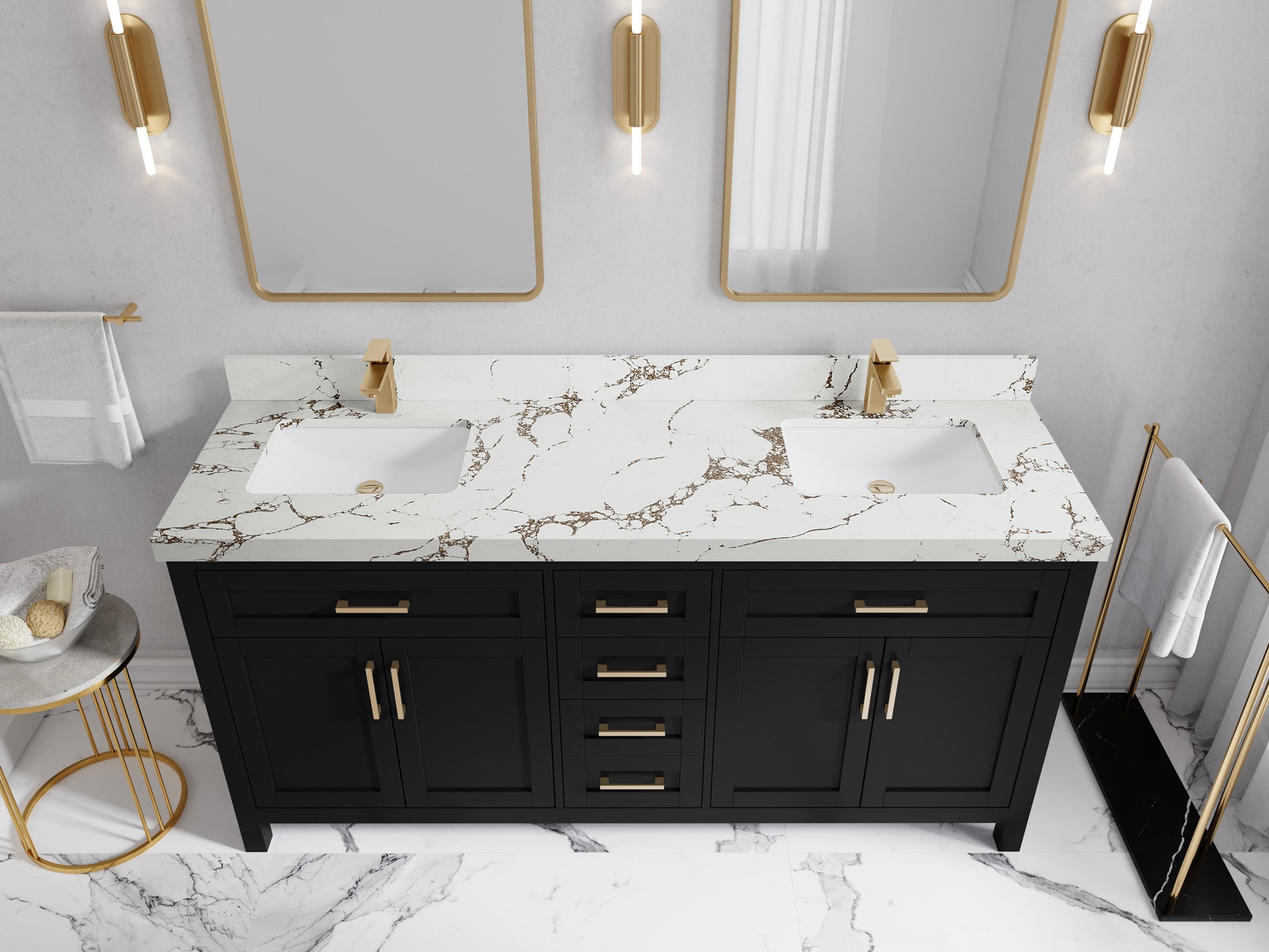 Cambridge 72 in. W x 22 in. D Double Sink Bathroom Vanity