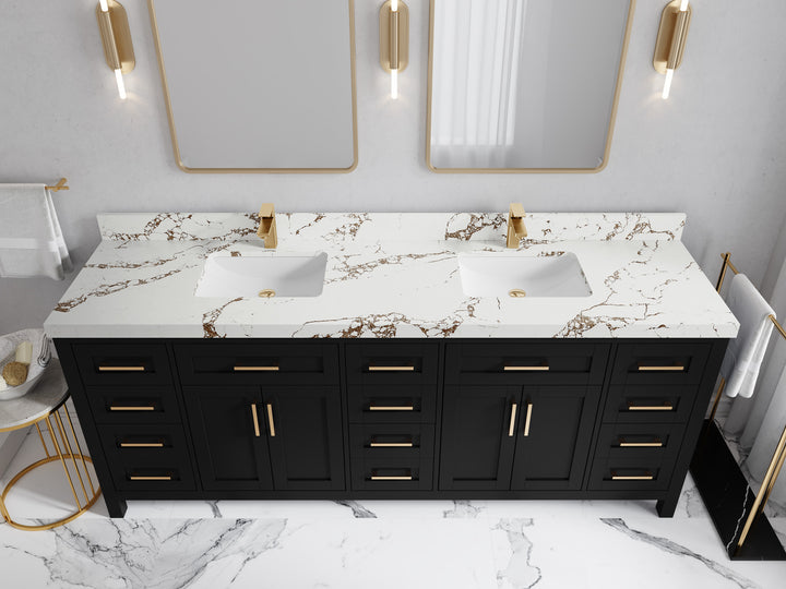 Cambridge 84 in. W x 22 in. D Double Sink Bathroom Vanity - photo 41