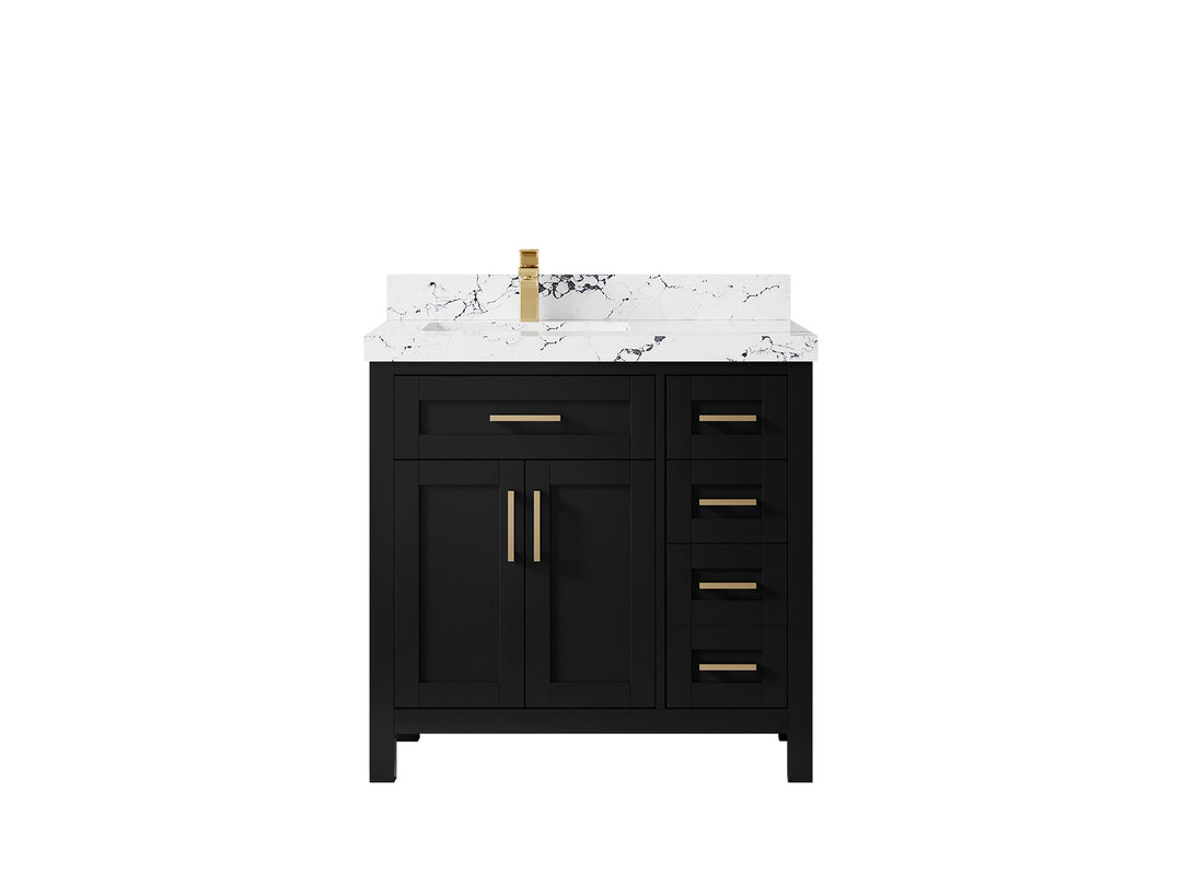 Cambridge 36 in. W x 22 in. D Left Offset Sink Bathroom Vanity