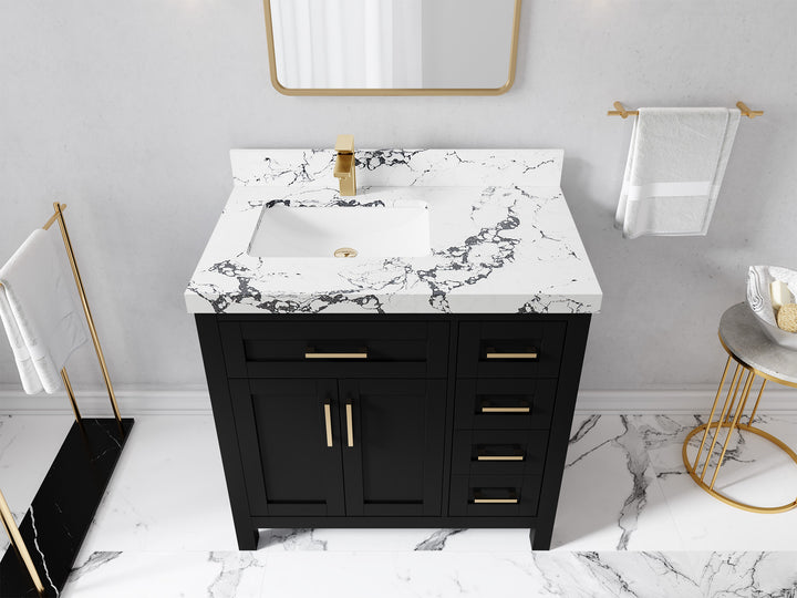 Cambridge 36 in. W x 22 in. D Left Offset Sink Bathroom Vanity - photo 43