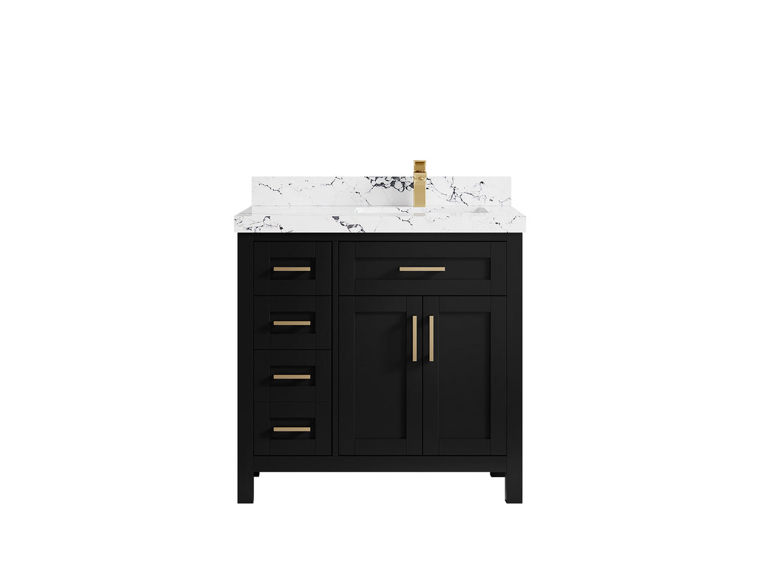Cambridge 36 in. W x 22 in. D Right Offset Sink Bathroom Vanity