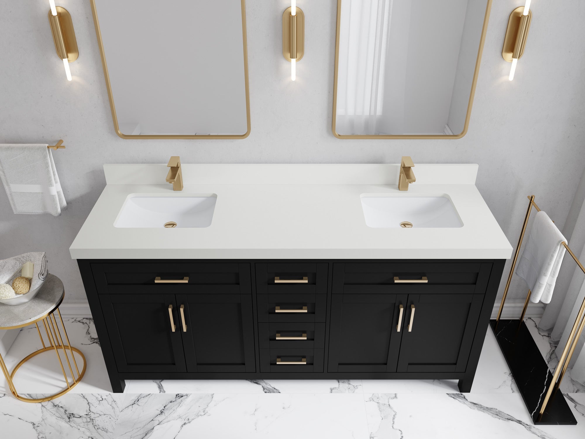 Cambridge 72 in. W x 22 in. D Double Sink Bathroom Vanity
