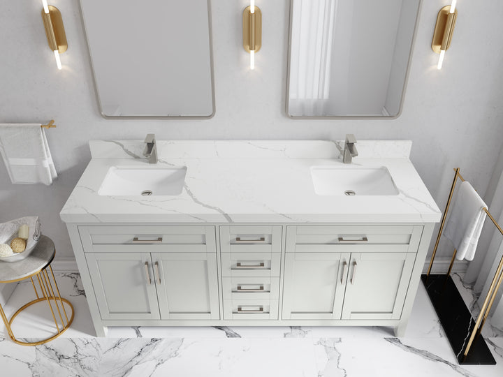 Cambridge 72 in. W x 22 in. D Double Sink Bathroom Vanity - photo 14