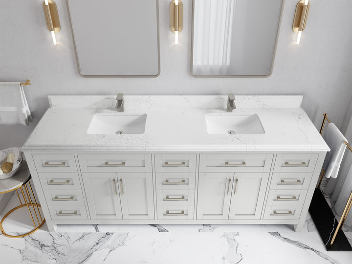 Cambridge 84 in. W x 22 in. D Double Sink Bathroom Vanity - photo 33