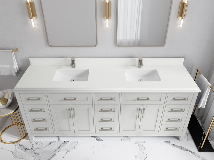 Cambridge 84 in. W x 22 in. D Double Sink Bathroom Vanity - photo 35