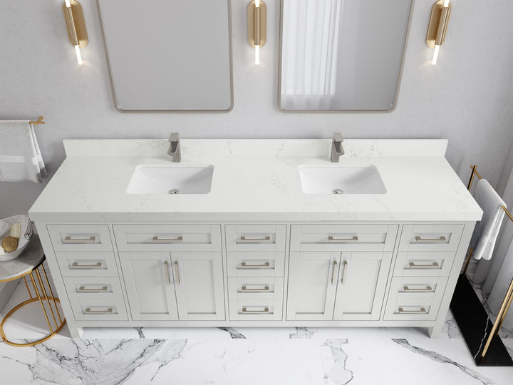 Cambridge 84 in. W x 22 in. D Double Sink Bathroom Vanity - photo 37