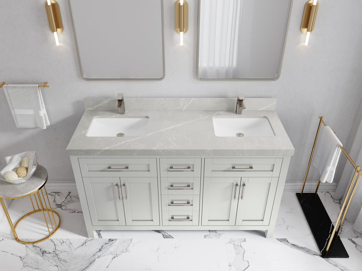 Cambridge 60 in. W x 22 in. D Double Sink Bathroom Vanity - photo 40