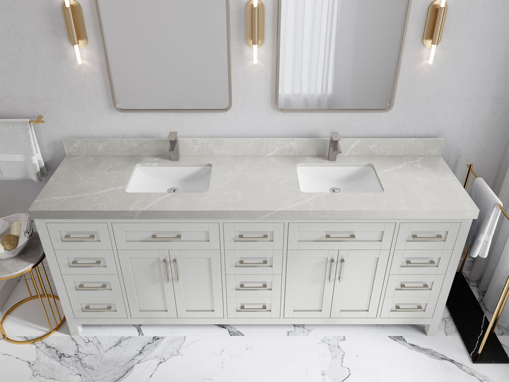 Cambridge 84 in. W x 22 in. D Double Sink Bathroom Vanity - photo 39