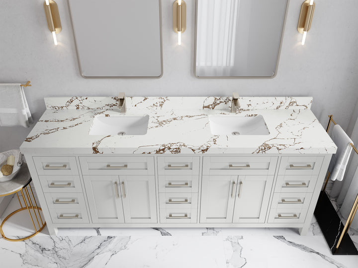 Cambridge 84 in. W x 22 in. D Double Sink Bathroom Vanity - photo 43