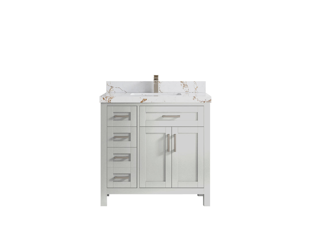 Cambridge 36 in. W x 22 in. D Right Offset Sink Bathroom Vanity