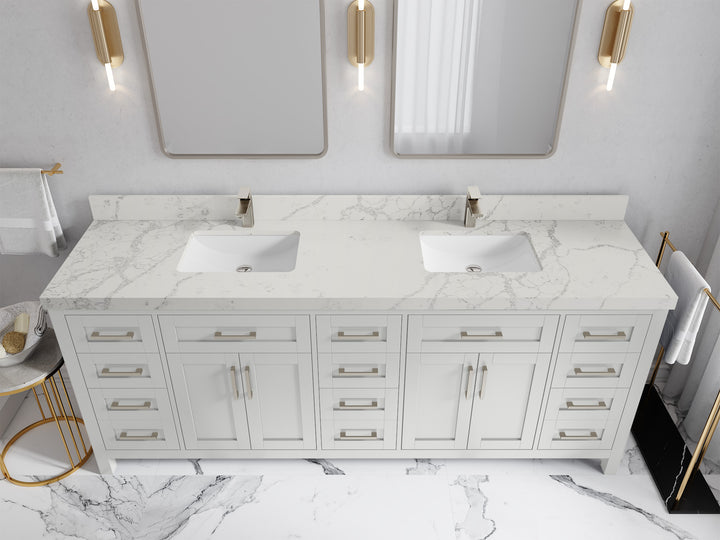 Cambridge 84 in. W x 22 in. D Double Sink Bathroom Vanity - photo 13