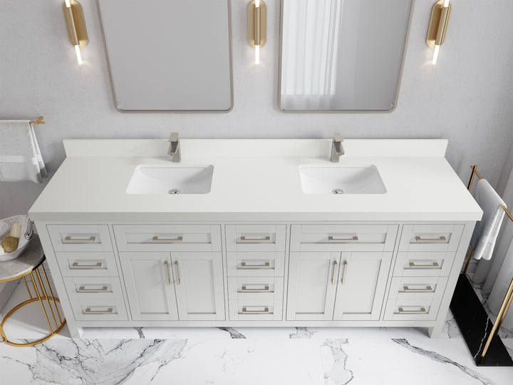Cambridge 84 in. W x 22 in. D Double Sink Bathroom Vanity - photo 15
