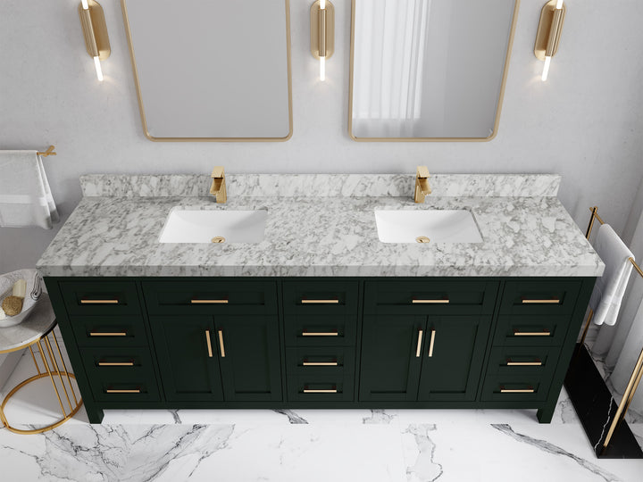 Cambridge 84 in. W x 22 in. D Double Sink Bathroom Vanity - photo 28