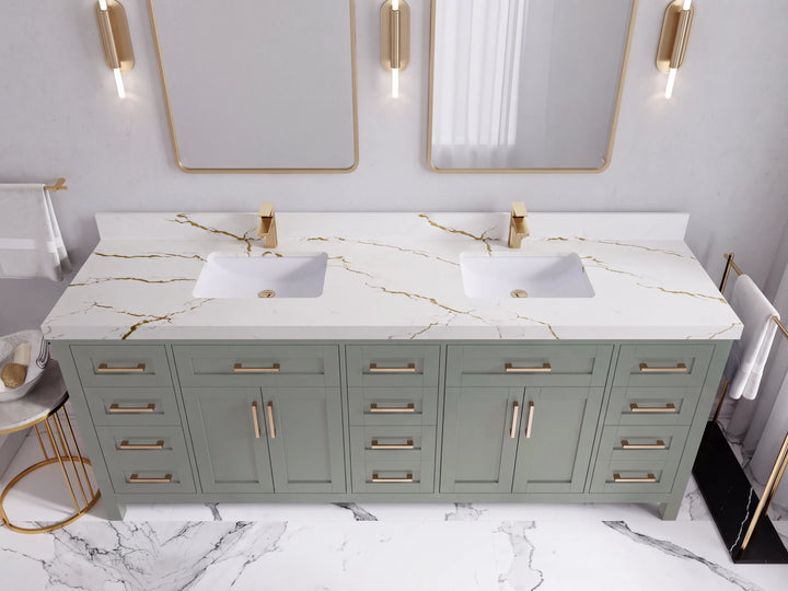 Cambridge 84 in. W x 22 in. D Double Sink Bathroom Vanity - photo 48