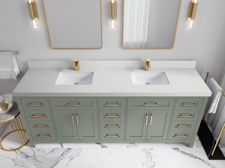 Cambridge 84 in. W x 22 in. D Double Sink Bathroom Vanity - photo 28