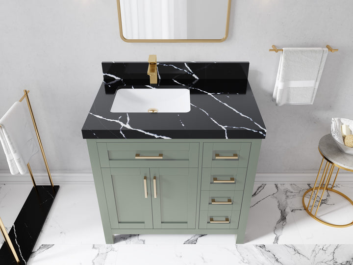 Cambridge 36 in. W x 22 in. D Left Offset Sink Bathroom Vanity - photo 14
