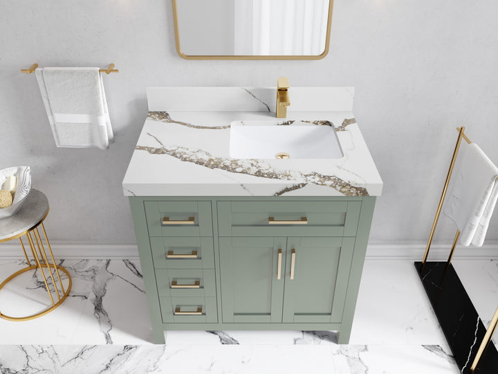 Cambridge 36 in. W x 22 in. D Right Offset Sink Bathroom Vanity - photo 34