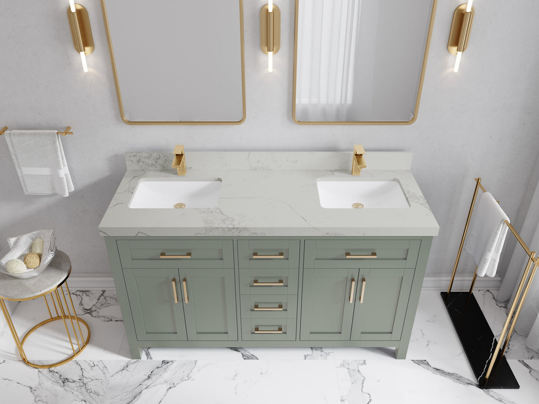 Cambridge 60 in. W x 22 in. D Double Sink Bathroom Vanity