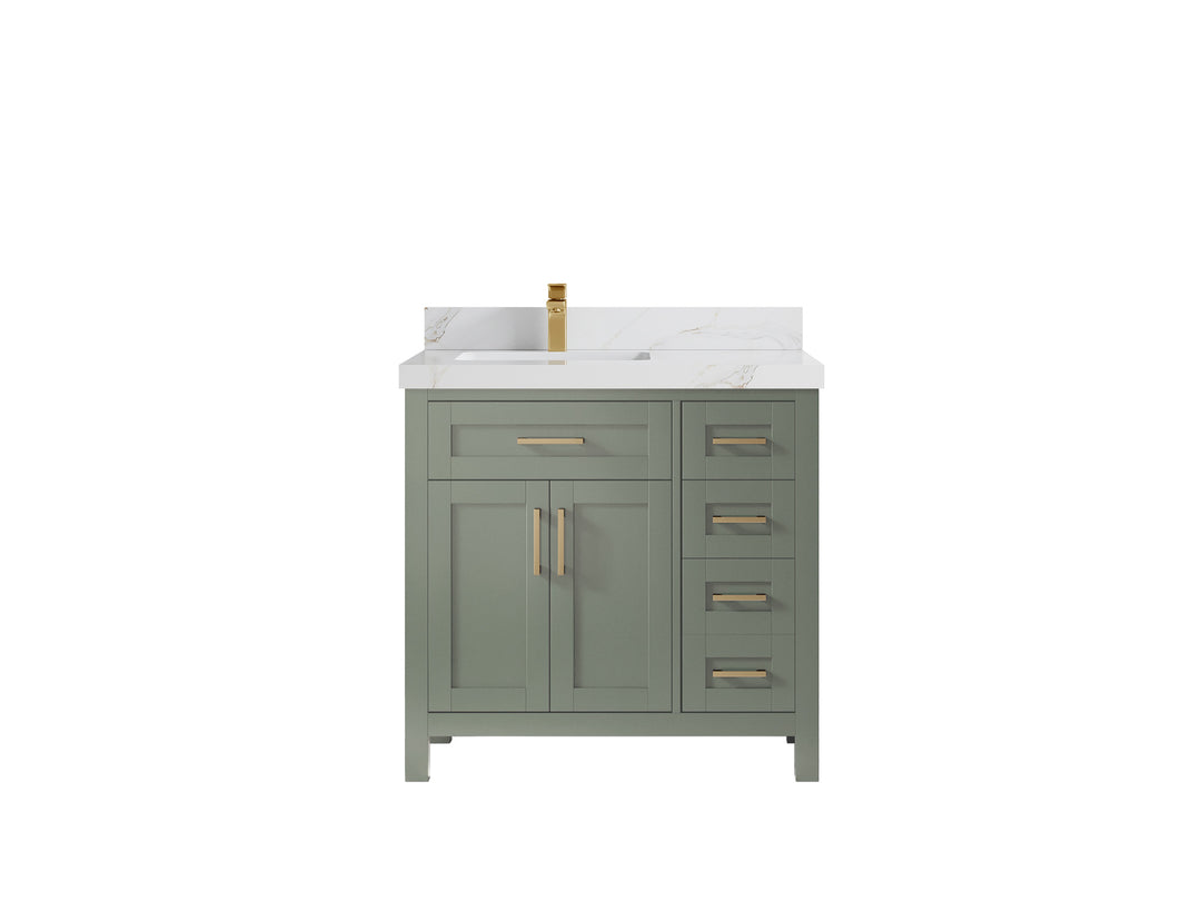 Cambridge 36 in. W x 22 in. D Left Offset Sink Bathroom Vanity