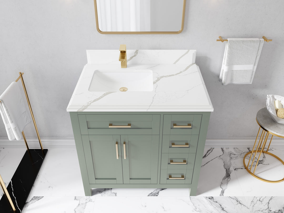 Cambridge 36 in. W x 22 in. D Left Offset Sink Bathroom Vanity