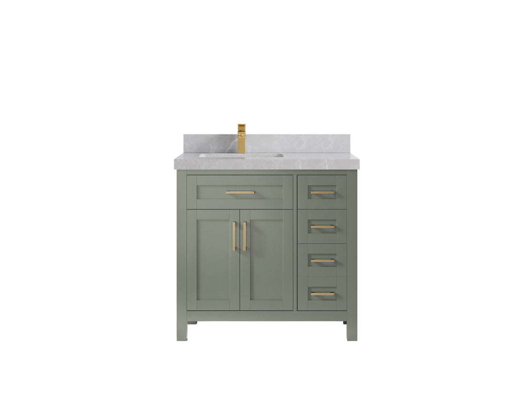 Cambridge 36 in. W x 22 in. D Left Offset Sink Bathroom Vanity